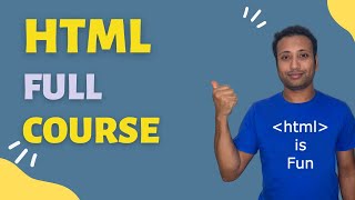 Learn complete HTML by building a project in 2022 | English Tutorial