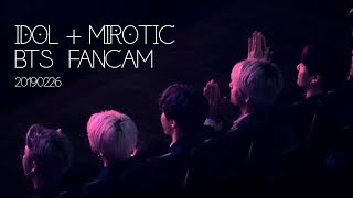 190226 방탄소년단 직캠(BTS Fancam) 이데일리 문화대상_ IDOL+MIROTIC 커버무대