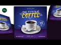 How to Design Coffee Social Media Banner | Adobe Photoshop Tutorial |