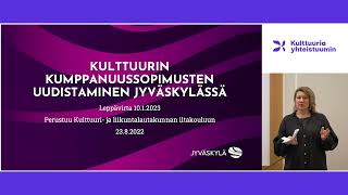 Kunnan kulttuuriavustukset kuntoon: Jyväskylän kulttuurijohtaja Mari Aholainen