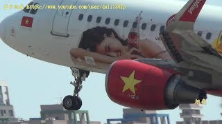 臺灣高雄國際機場觀賞民航客機 機師起降技藝 (2)