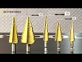 step drill bit cortool titanium high speed steel step drill bit set