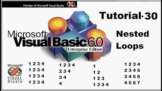 Nested loop in Visual Basic | pattern programs in vb Tutorial 30