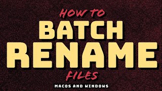 File Name Chaos? Batch Rename Like a Pro!
