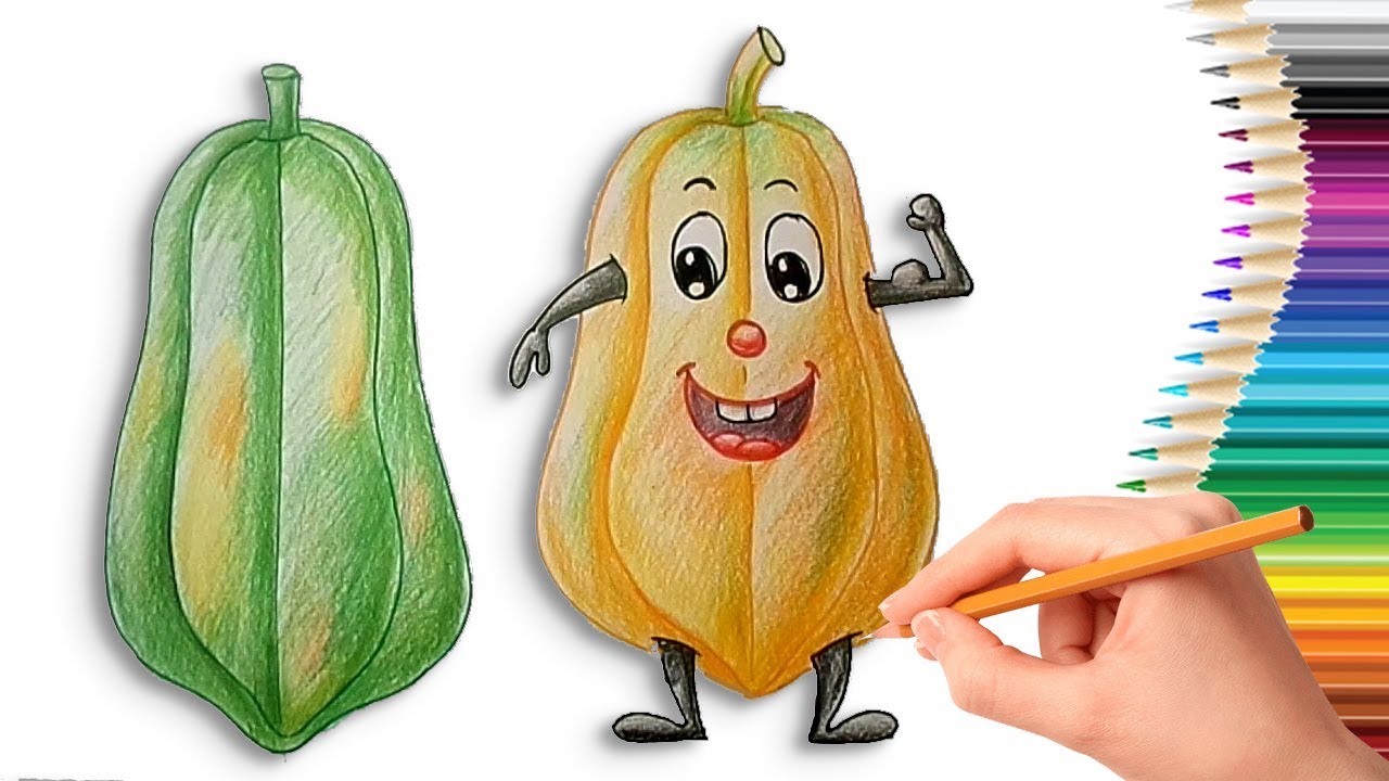 How To A Draw A Papaya Easy Step By Step For Beginners - Learn To Draw ...