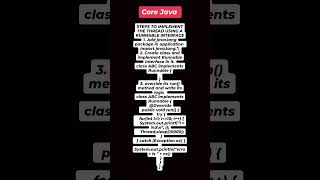 "Steps to Implement a Thread Using Runnable Interface in Java | Core Java Tutorial"