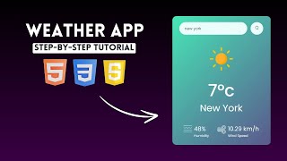 Weather App using HTML CSS & Javascript | Javascript Projects 2024