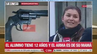 MORENO: un MENOR de 12 AÑOS LLEVÓ un ARMA de FUEGO al COLEGIO