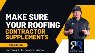 Make sure your roofing contractor supplements for you. Results Roofing Fort Worth Texas