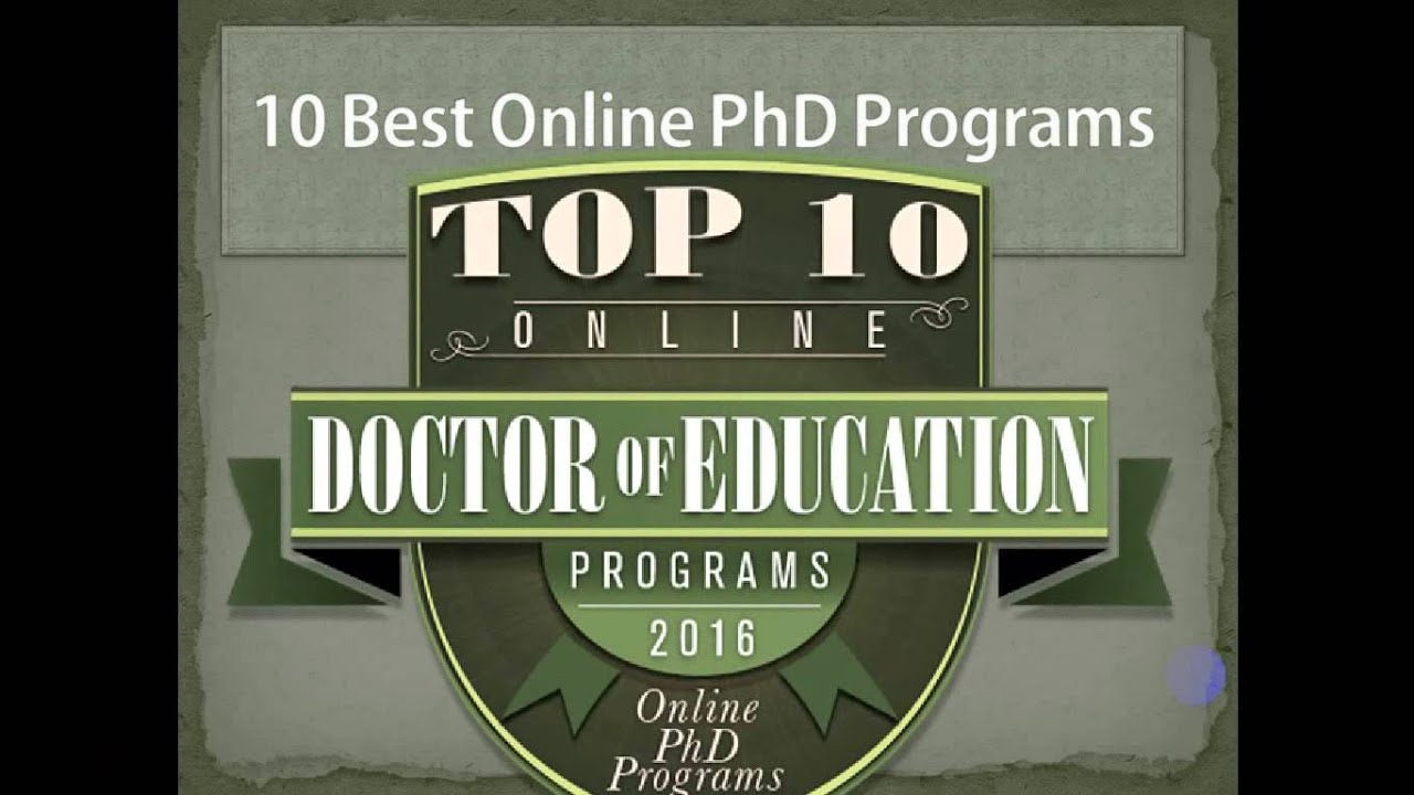 10 Best Online PhD Programs For 2016 | OEDb.org - YouTube