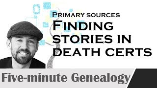 Finding stories in death certificates