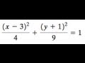 For the ellipse find the center, foci, and vertices, graph the equation.