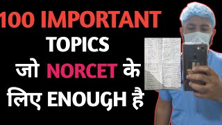 100 important topics for norcet 06 !! 🎁