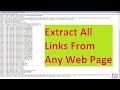 How to Scrape/Extract All Links From Any Web Page Easily