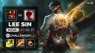 Lee Sin vs Jarvan IV Jungle - KR Challenger - Patch 14.20 Season 14