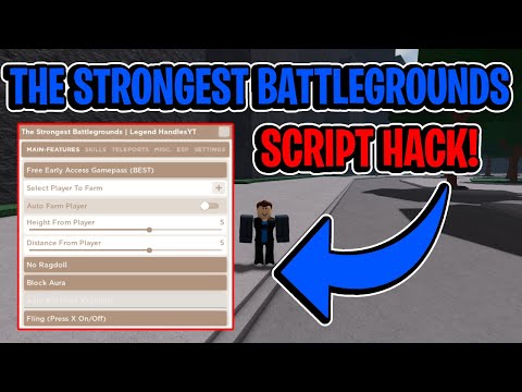 The Strongest Battlegrounds Script GUI / Hack (FREE GAMEPASS, AUTOFARM, AND MORE) *PASTEBIN*