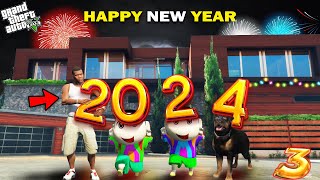 GTA 5 : Franklin Shinchan \u0026 Pinchan Celebrate New Year 2024 GTA 5 !