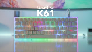 GamaKay K61 60% Hotswap Mechanical Keyboard Unboxing \u0026 Typing Sounds (Gateron Yellows)