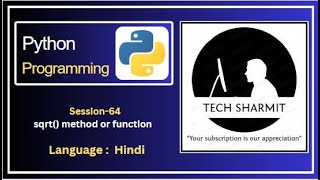 sqrt() function in Python | methods in python | function in python | python for beginners | python