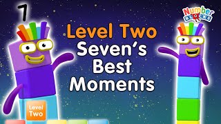 All the Best Seven Moments! | Level 2 | Numberblocks