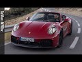 2025 Porsche 911 Carrera 4 GTS Cabriolet | Carmine Red | Driving, Interior, Exterior [4K]