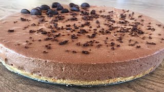 შოკოლადის ჩიზქეიქი ცხობის გარეშე / Chocolate CheeseCake