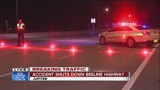 Beeline Highway shut down in both directions near Seminole Pratt Whitney Road