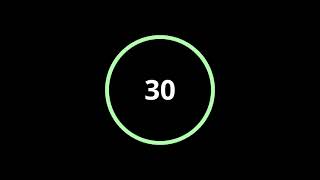 [4K] 30 Second Countdown Circle Timer