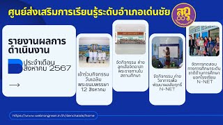 รายงานผลการดำเนินงาน สกร.ระดับอำเภอเด่นชัย เดือนสิงหาคม 2567