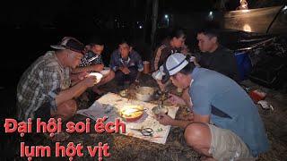 Rủ ông Ngoại và rễ út đi soi ếch. Chèo út chụp cập ếch chà bá lửa | Săn bắt SÓC TRĂNG |