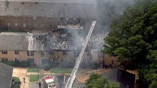 Fire crews battling massive blaze at DeKalb County apartment complex