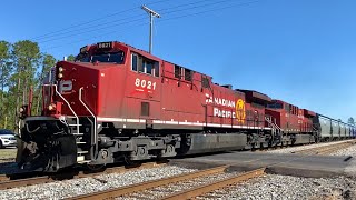 Canadian Pacific AC4400CWM 8021 Leads CSX B243-17 at Crawford, FL