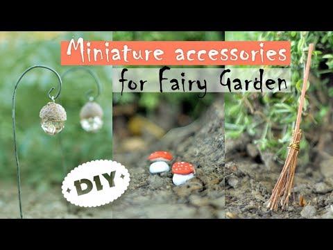 DIY Miniature Accessories for Fairy Garden - Lantern | Mushroom | Broom DIY Miniature Accessories for Fairy Garden - Lantern | Mushroom | Broom