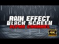 Rain Effect Black Screen Video | Transparent Background