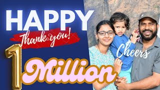 Happy 1Million|Thank You YouTube Family|బంగారు కుటుంబం|అమ్మ నాన్న Blessings|Raj advithi Maanushi|Luv