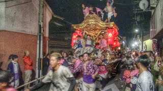 2024.10.10 東大阪市 若江 【南部】 だんじり 若江鏡神社 秋祭り 宵宮 宮前曳行