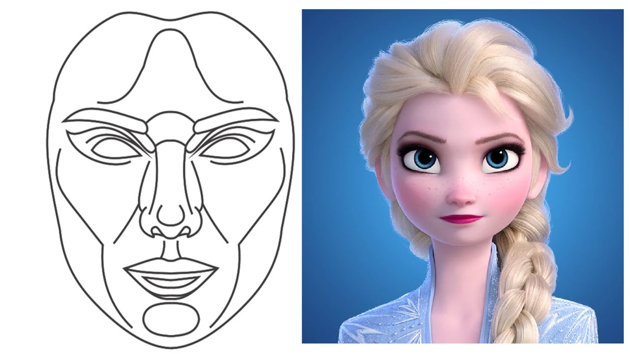 Elsa Face Template