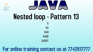 Pattern program in java | Pattern with space in java