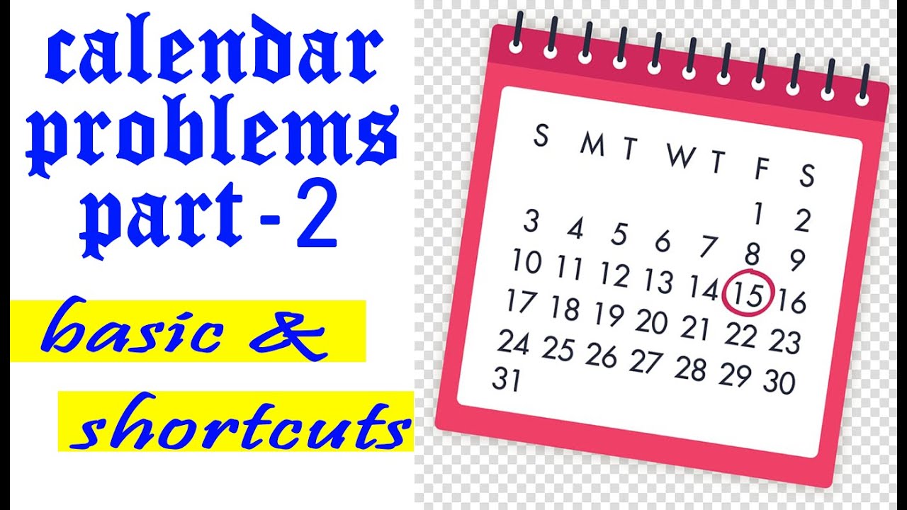 Calendar Problems Part 2 | Calendar Reasoning | How To Solve Calendar ...