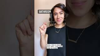 BATHROOM (Where's the bathroom?) | ASL Glossary | The ASL Shop