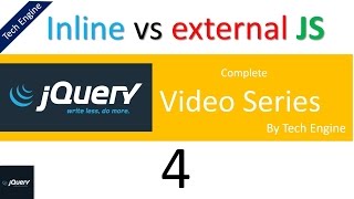 jquery tutorials series (Hindi) - 4. Inline vs External Javascript with example.