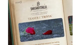 8 Vasantalu - Teaser 1 | Ananthika Sanilkumar | Phanindra Narsetti | Hesham Abdul Wahab