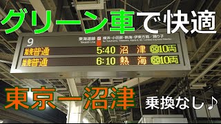 【グリーンで快適移動】東京から沼津まで行く電車があった！