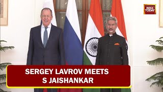 Russian Foreign Minister Sergei Lavrov Meets EAM S Jaishankar, Russia-Ukraine Crisis In Top Focus
