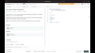 Convert a Number to Hexadecimal #leetcode #csharp #easy