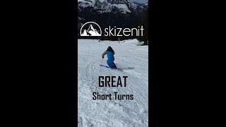 Good and great skiing short turns