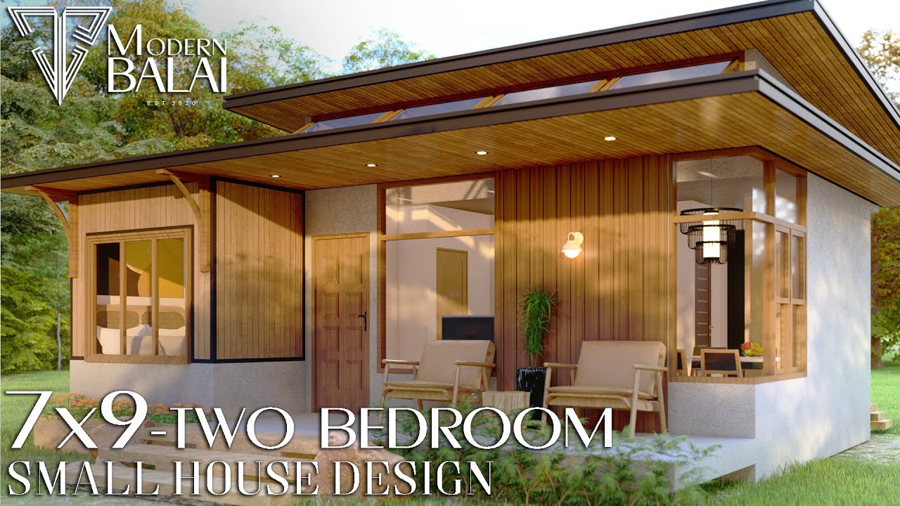 MODERN BAHAY-KUBO SIMPLE HOUSE DESIGN 2-BEDROOM 7X8 METERS - YouTube