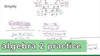 Algebra 2 Practice - Simplify Complex Fractions (Example 2)