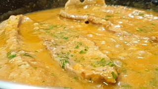 Soft steaks in a delicious sauce. You must try this recipe.