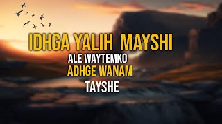 Idhga Yalih Mayshi ALE Waytemko Adhige Wanam Tayshe .